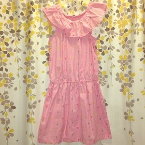 Pink Striped Sz 8 Girls Dress